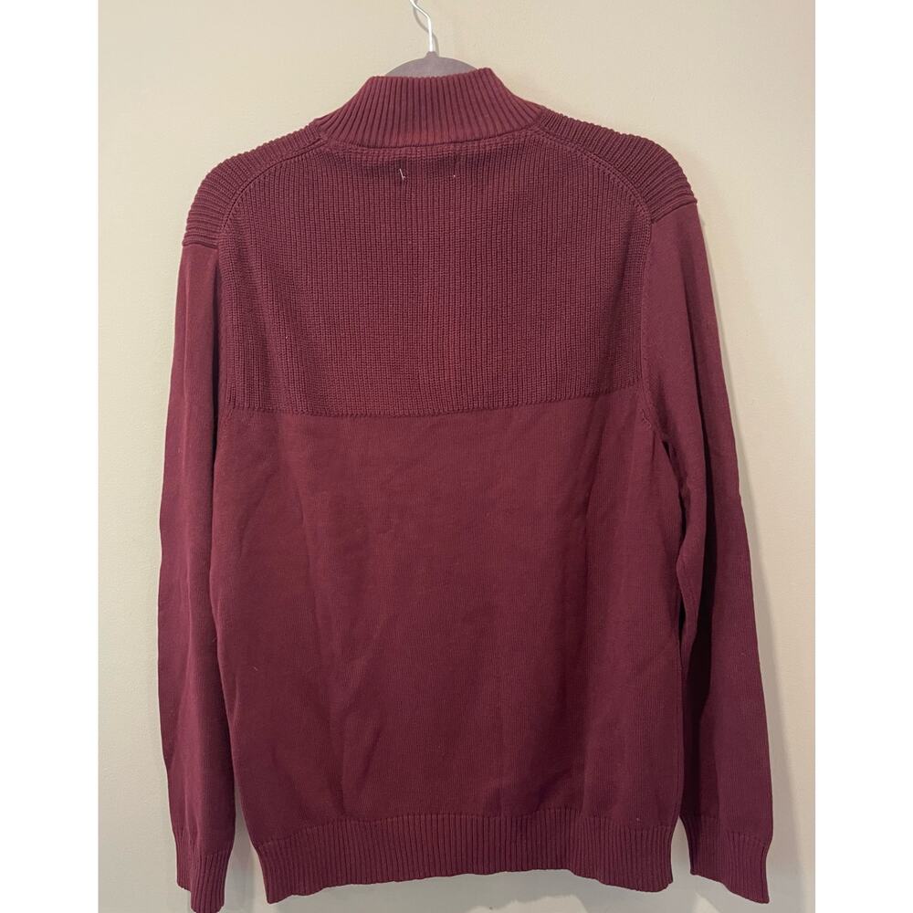 Club Room Mens Mock Neck Pullover Sweater Red Plum Size XL - Picture 5 of 5
